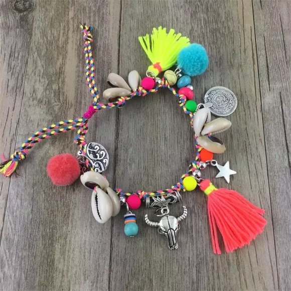 Boho beach bohemian Hippie style anklet - Picture 2 of 3